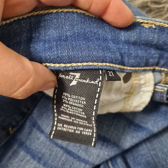 7 For All Mankind Ankle Gwenevere Skinny Jeans Distressed Size 27 7FAMK - Picture 7 of 8